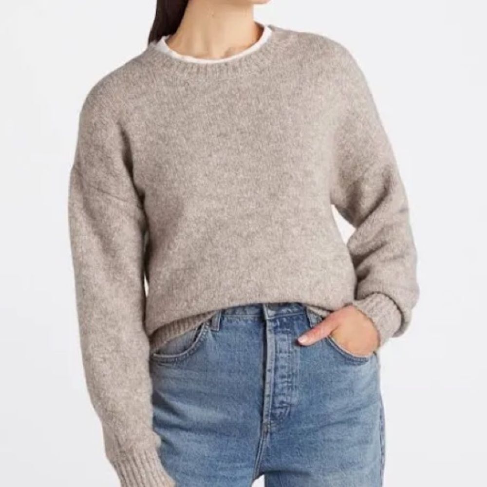 PINK CLOVER‎ Etienne Long Sleeve Sweater taupe XL NWT in packaging
